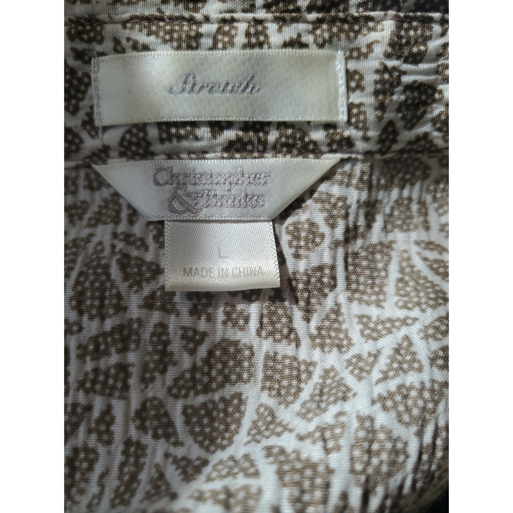 Christopher & Banks Abstract Print Blouse Size L Career Work Casual EUC - Picture 4 of 6